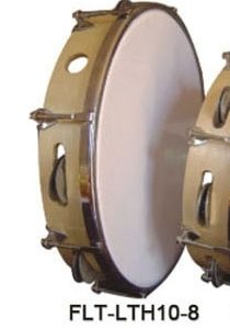 פנדרו 10" מעץ עם עור בגרי כיוון ומצלצלים